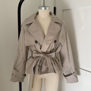 Lovers and friends cropped tenchcoat